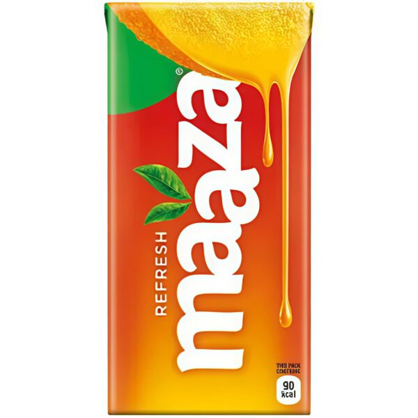 MAAZA REFRESH JUICE TETRA PACK MRP 10 PACK SIZE 40